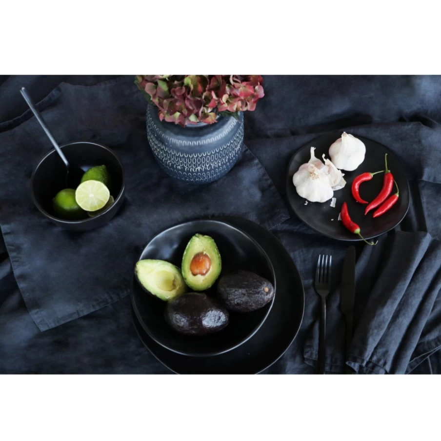 "KARE Design Organic Black Bowl - 15cm Eco-Friendly Kitchenware"