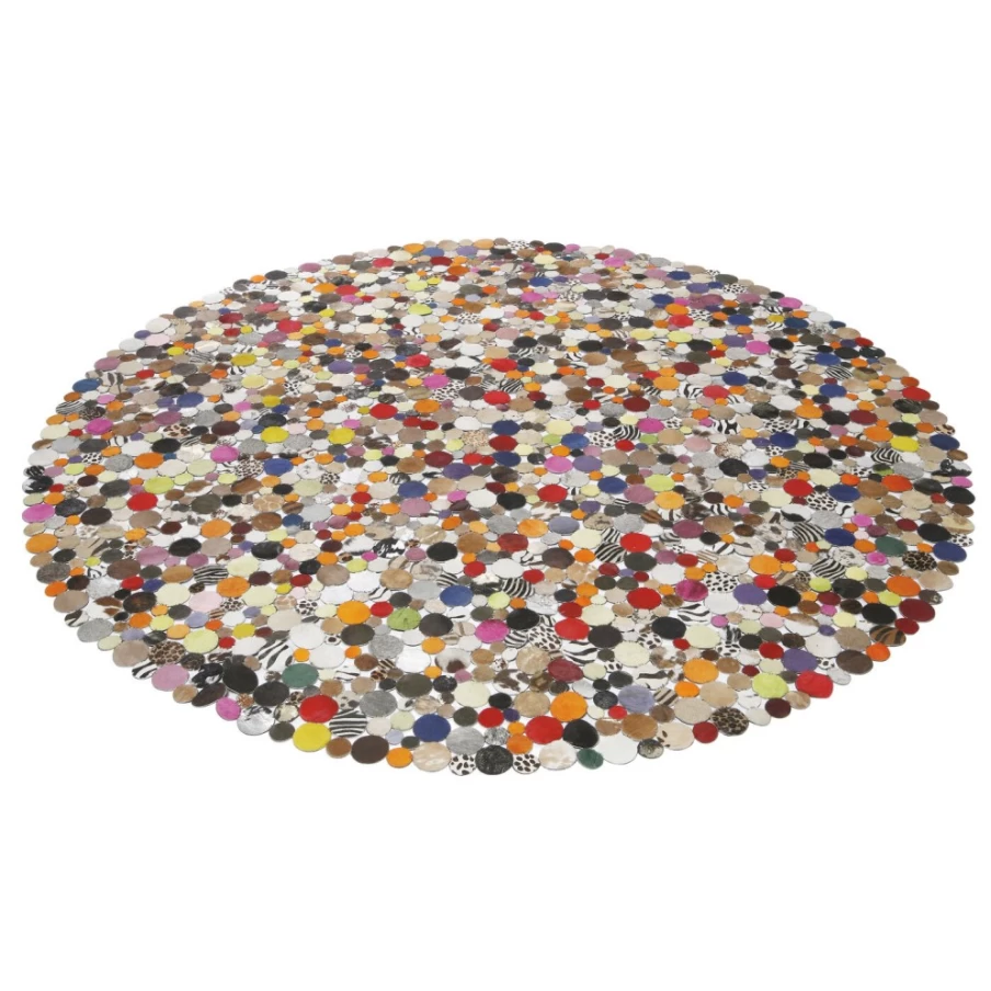 KARE Design Modern Round Carpet 250cm Diameter Multi-Color Handmade Area Rug for Living Room
