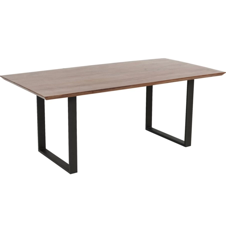 "KARE Design Modern Table Symphony Dark Crude Steel Dining Table 200X100cm Industrial Style"