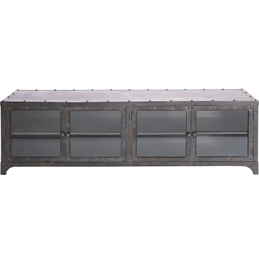 "KARE Design Modern Metal Lowboard TV Stand - Industrial Style Factory-Inspired Console Table"