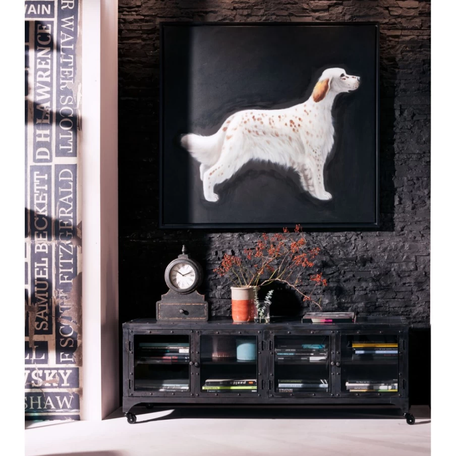 "KARE Design Modern Metal Lowboard TV Stand - Industrial Style Factory-Inspired Console Table"