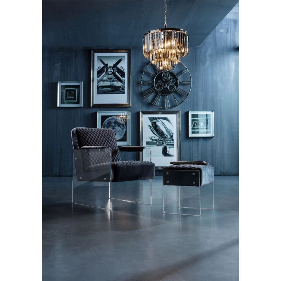KARE Design Modern Round Smoky Glass Pendant Lamp for Lounge Lighting