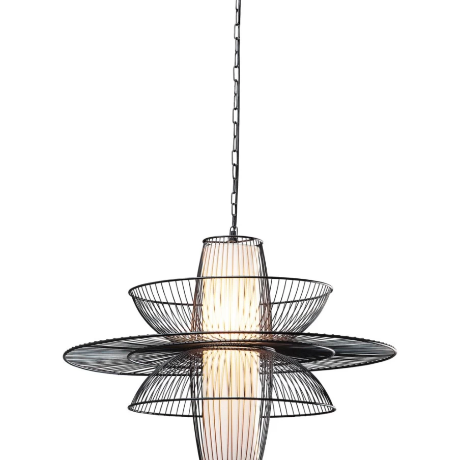 KARE Design Modern Black Cappello Opposto Pendant Lamp for Stylish Interior Lighting