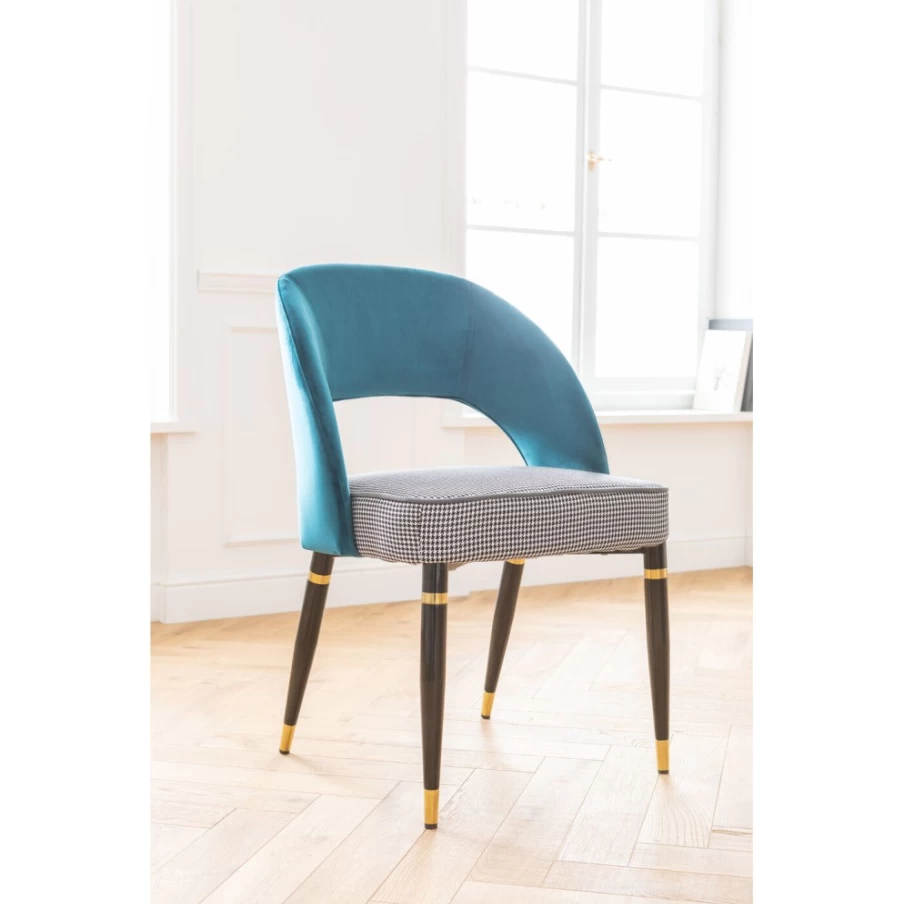 "KARE Design Samantha Modern Chair in Blue-Green Upholstery – Stylish Comfort for Your Home"
