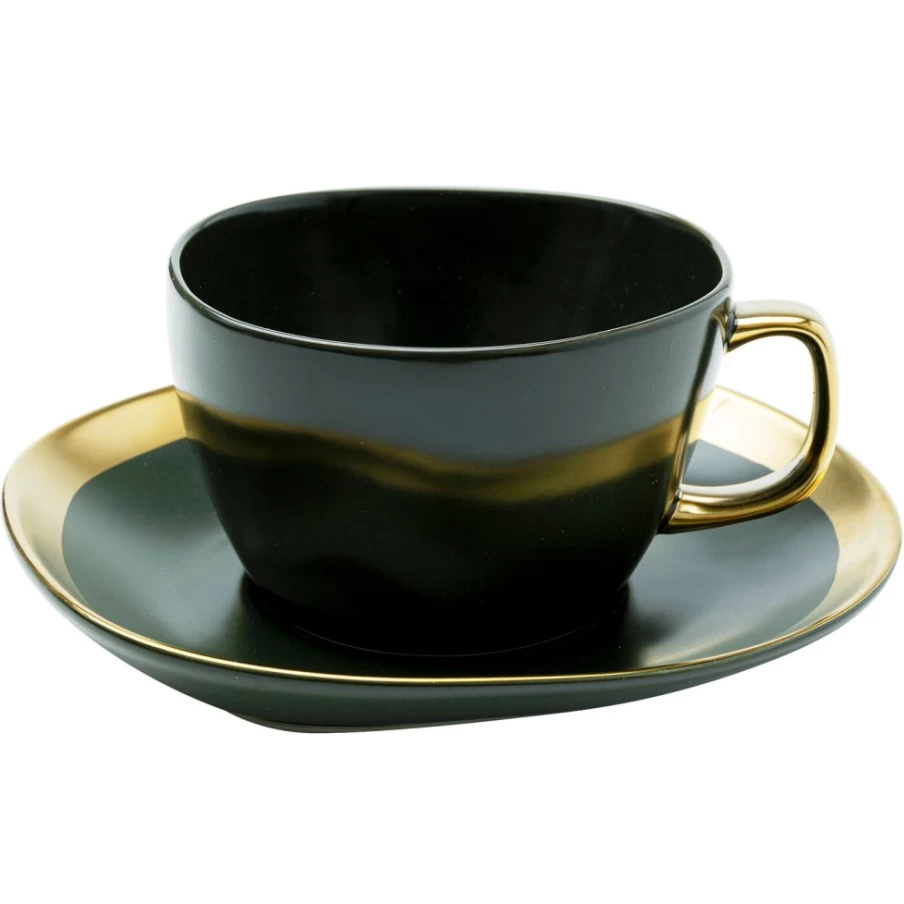 KARE Design Modern Coffee Cup Set with Anti-Vibration Base, 2-Piece
