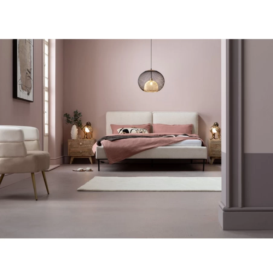 "KARE Design Modern Beige Bed Frame East Side 180x200cm Queen Size"