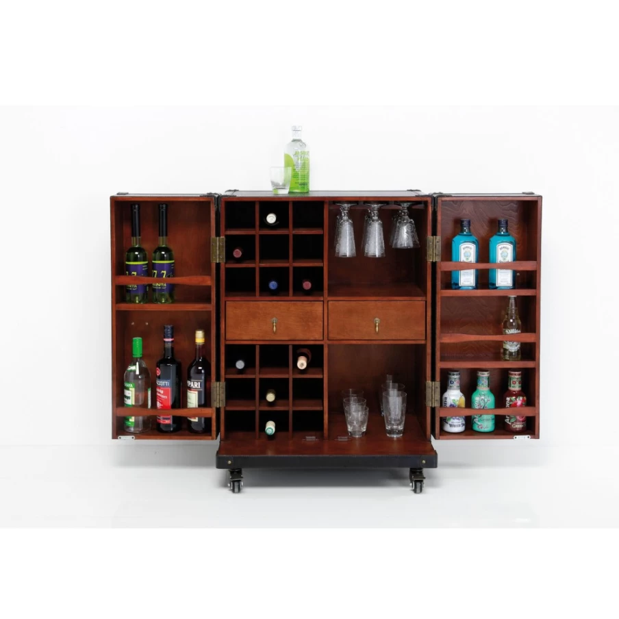 KARE Design Globetrotter Medium Bar Cabinet - Stylish Home Bar Furniture for Modern Living Spaces