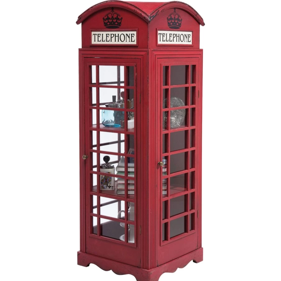 "KARE Design Modern Display Cabinet with London Telephone Theme - Stylish Home Decor"