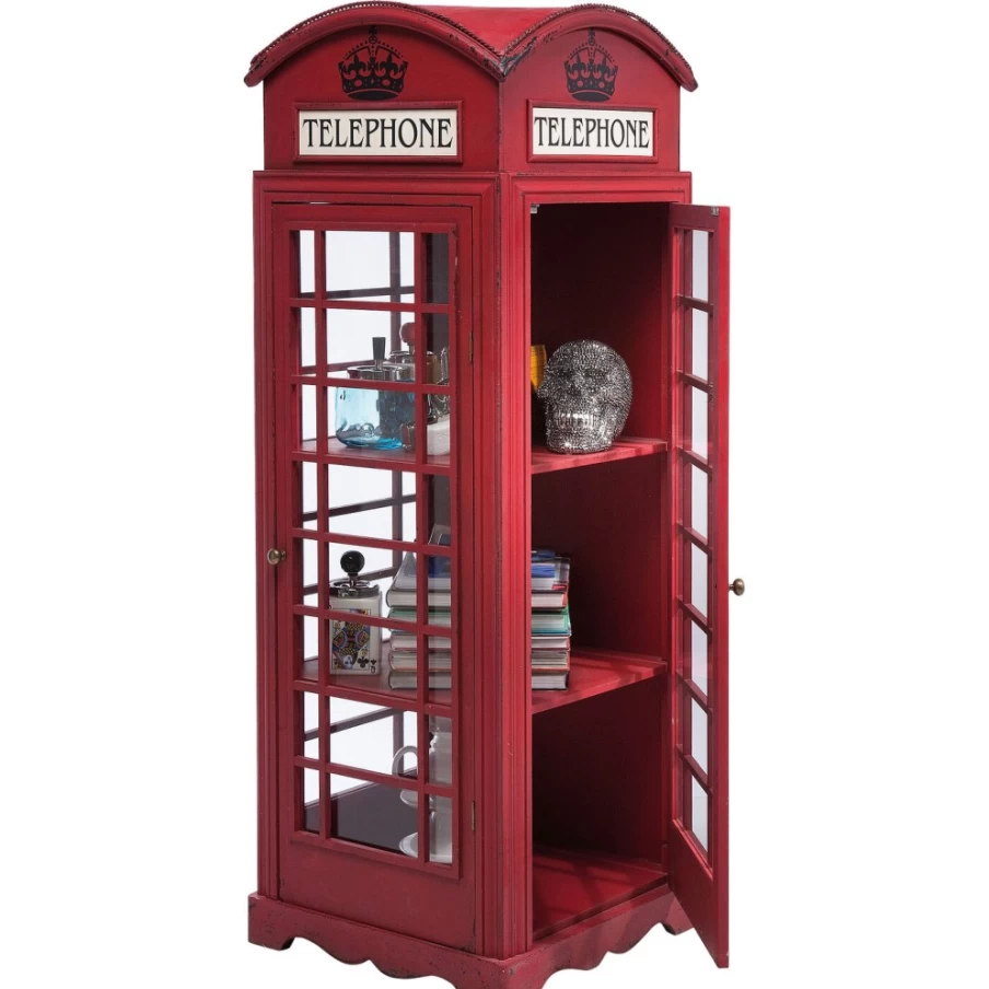 "KARE Design Modern Display Cabinet with London Telephone Theme - Stylish Home Decor"