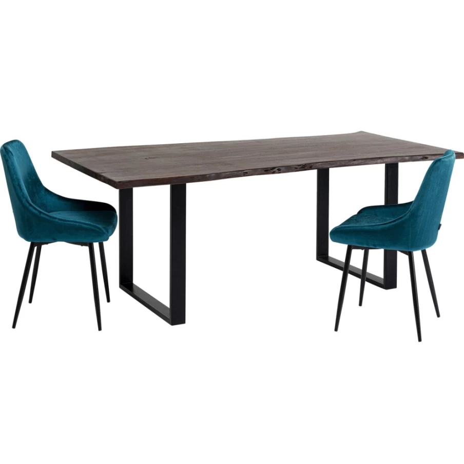 KARE Design Modern Dark Black Dining Table 200cm x 100cm - Table Harmony Collection
