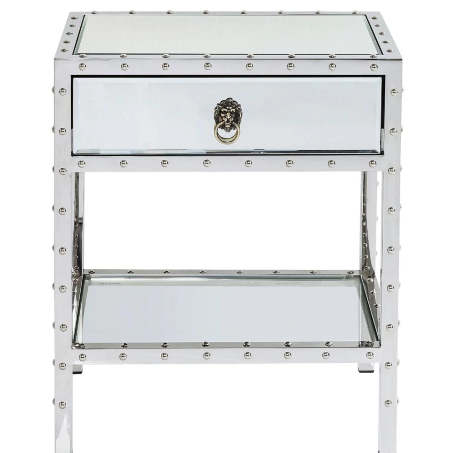 "KARE Design Modern Small Dresser with Rivet Details - Compact Bedroom Storage Cabinet"