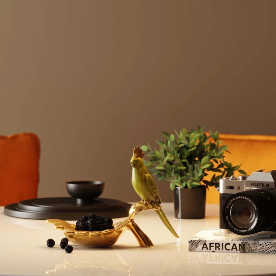 KARE Design Parrot Guard Decorative Bowl 10x21cm for Bird Safety and Stylish Home Decor