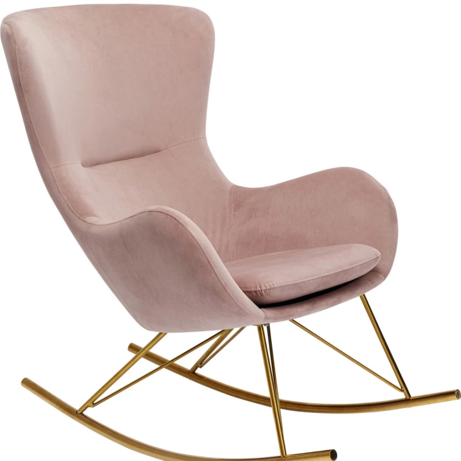 KARE Design Oslo Rose Modern Rocking Chair for Living Room Comfort
