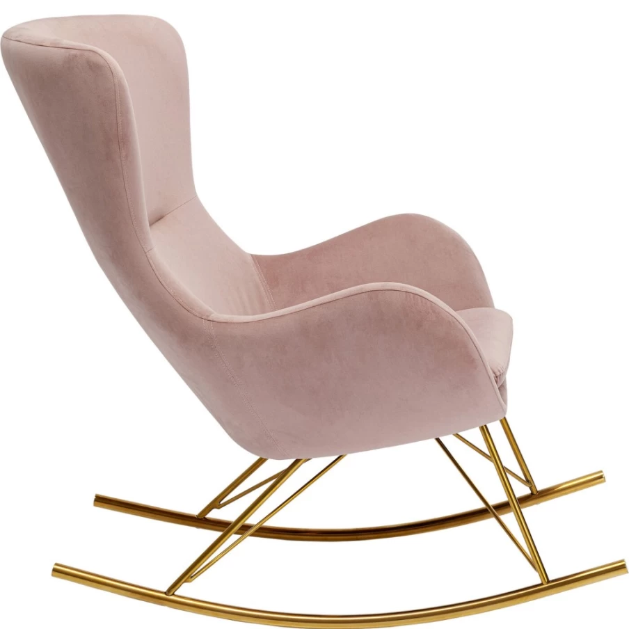 KARE Design Oslo Rose Modern Rocking Chair for Living Room Comfort