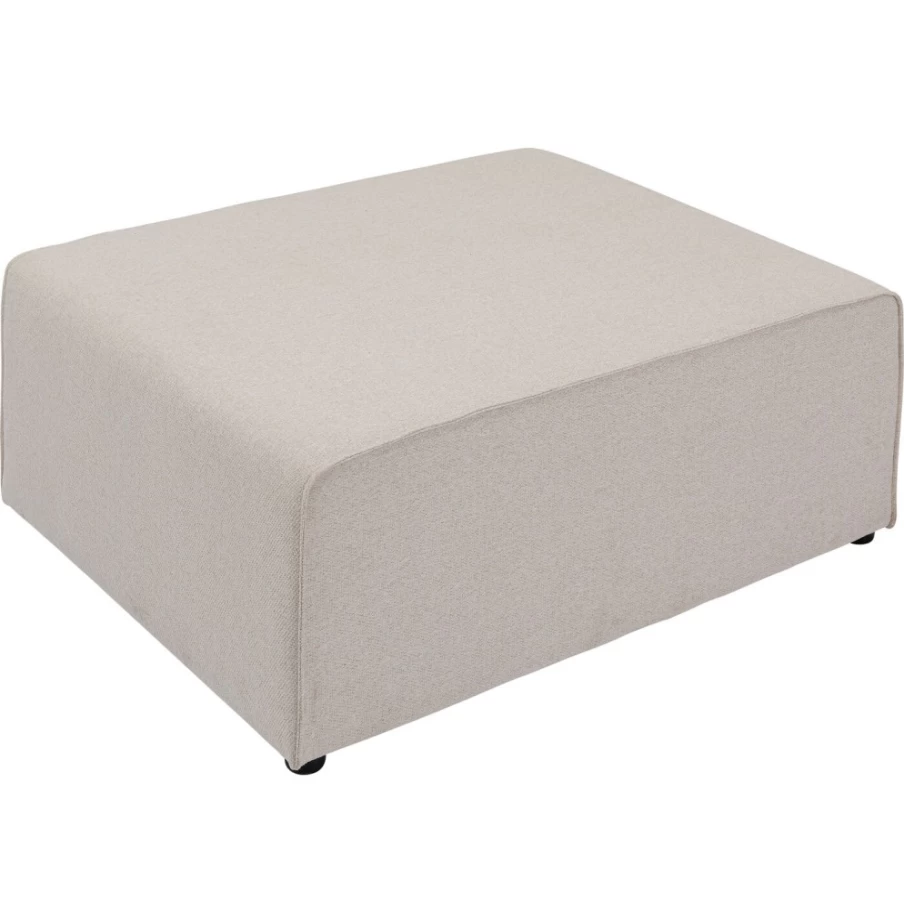 KARE Design Infinity Pouff Cream Colored Ottoman 80x100cm Modern Footstool Lounge Element