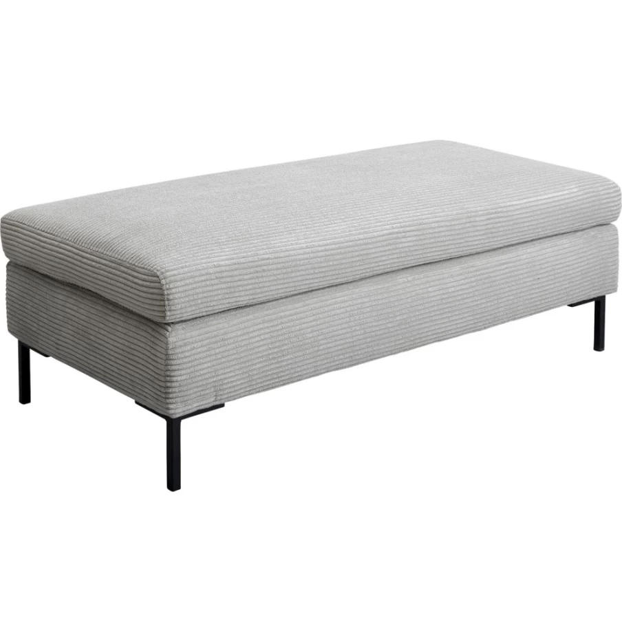 KARE Design Gianni Grey Fabric Bar Stool - Modern Cord Upholstered Seat