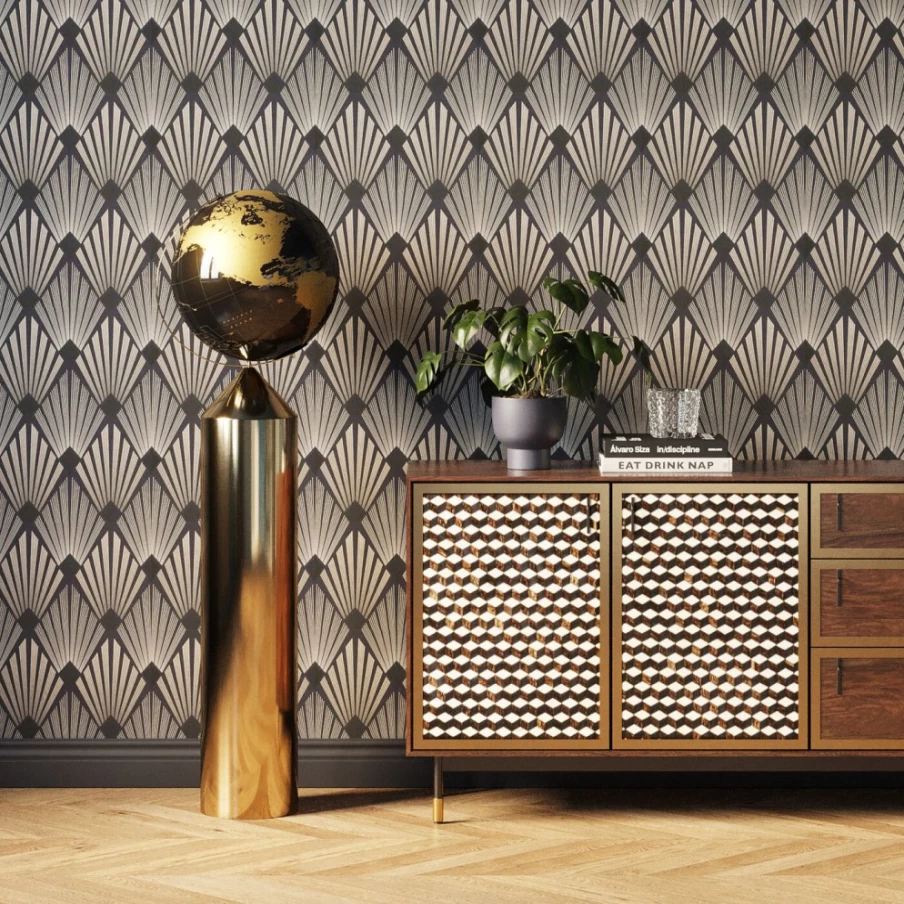 KARE Design Modern Gold Globe Top Deco Object - 132cm Tall Decorative Floor Sculpture