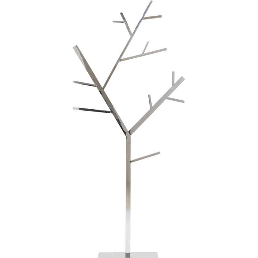 KARE Design Modern Chrome Coat Stand - 204Cm Tall Technical Tree Coat Rack for Stylish Entryway Organization