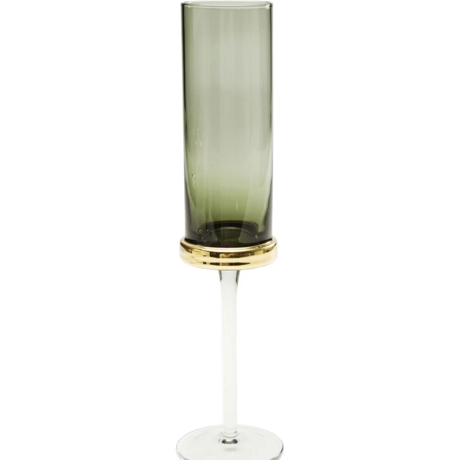 KARE Design Modern Champagne Glass with Smoke Effect - Elegant Innocent Smoke Tumbler for Cocktails & Wine