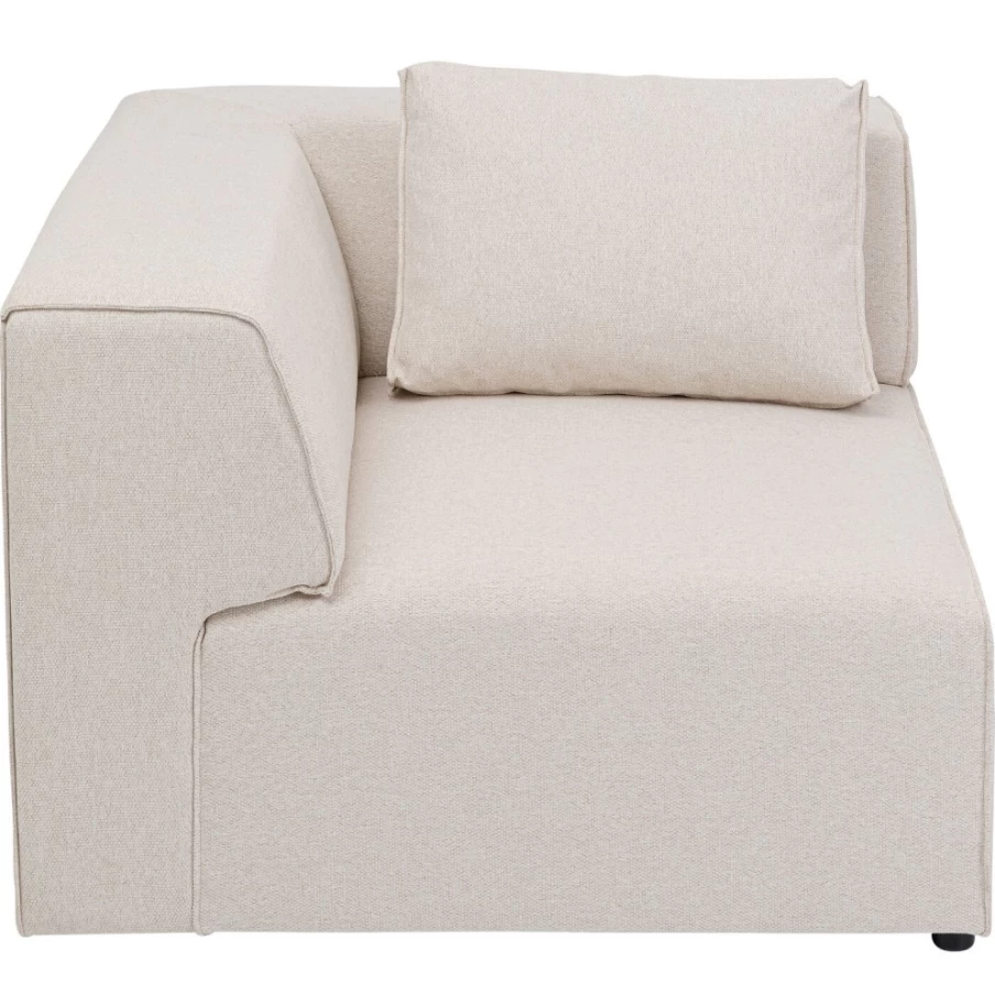 KARE Design Infinity Corner 100Cm Left Sectional Sofa in Cream Fabric | Modern L-Shaped Lounge