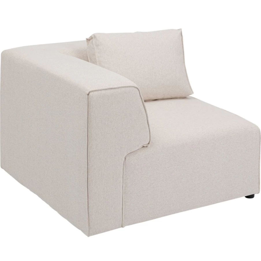 KARE Design Infinity Corner 100Cm Left Sectional Sofa in Cream Fabric | Modern L-Shaped Lounge