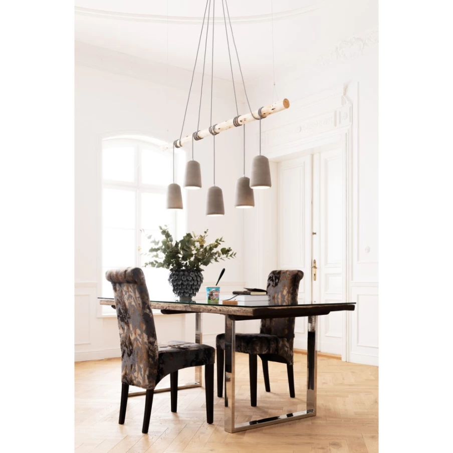 KARE Design Modern Concrete Cinque Pendant Light for Dining Room – Industrial Style Hanging Lamp