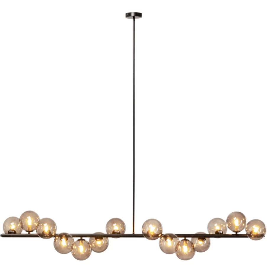 KARE Design Modern Black Scala Balls Pendant Lamp - 155cm Adjustable Hanging Light for Dining Room