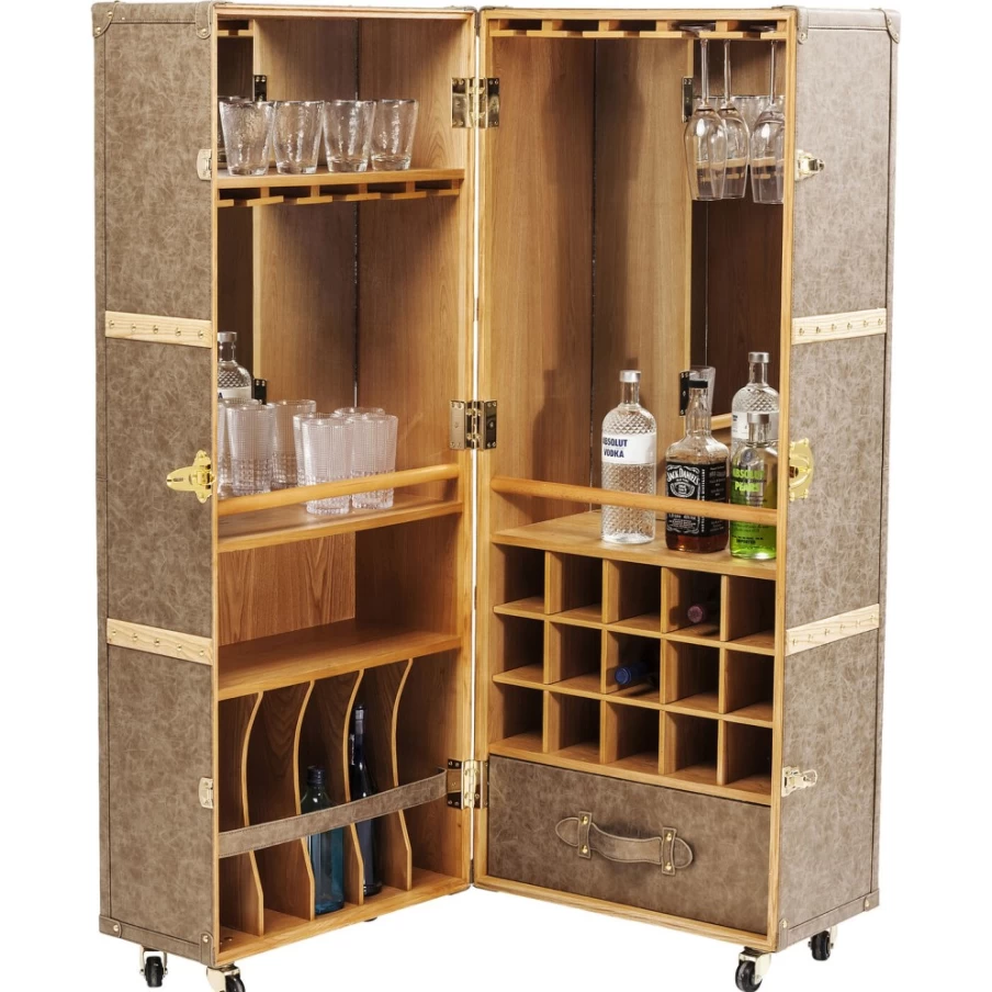 KARE Design Modern Bar Cabinet West Coast Mobile 60X154Cm - Stylish Home Bar Furniture for Living Room
