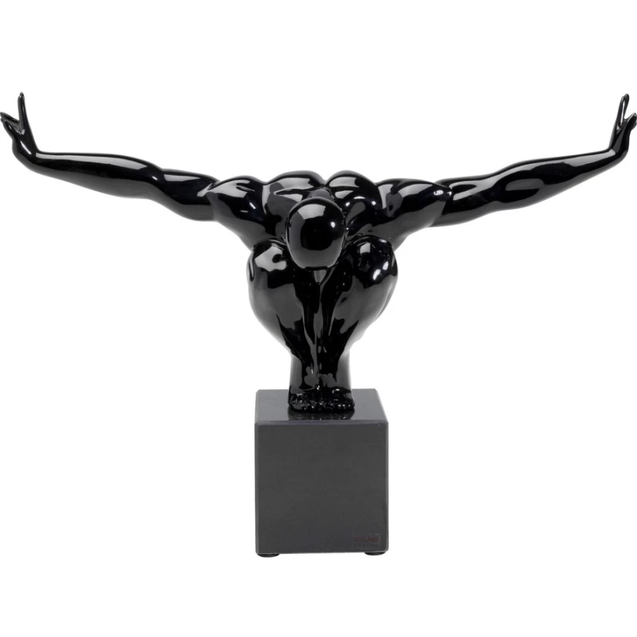 KARE Design Modern Deco Object Athlet Black Small Sculpture 43cm Home Decor