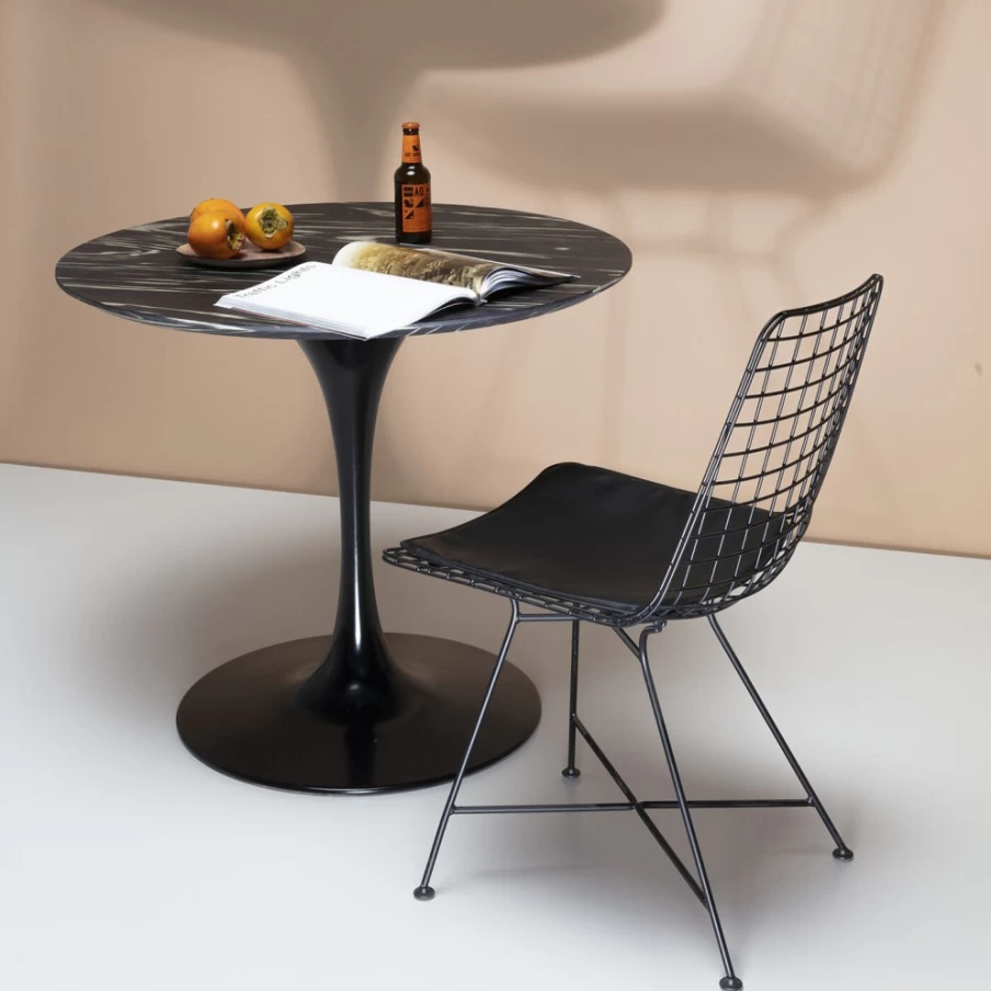 KARE Design Modern Black Table Base Invitation - 60cm Round Dining Table Stand