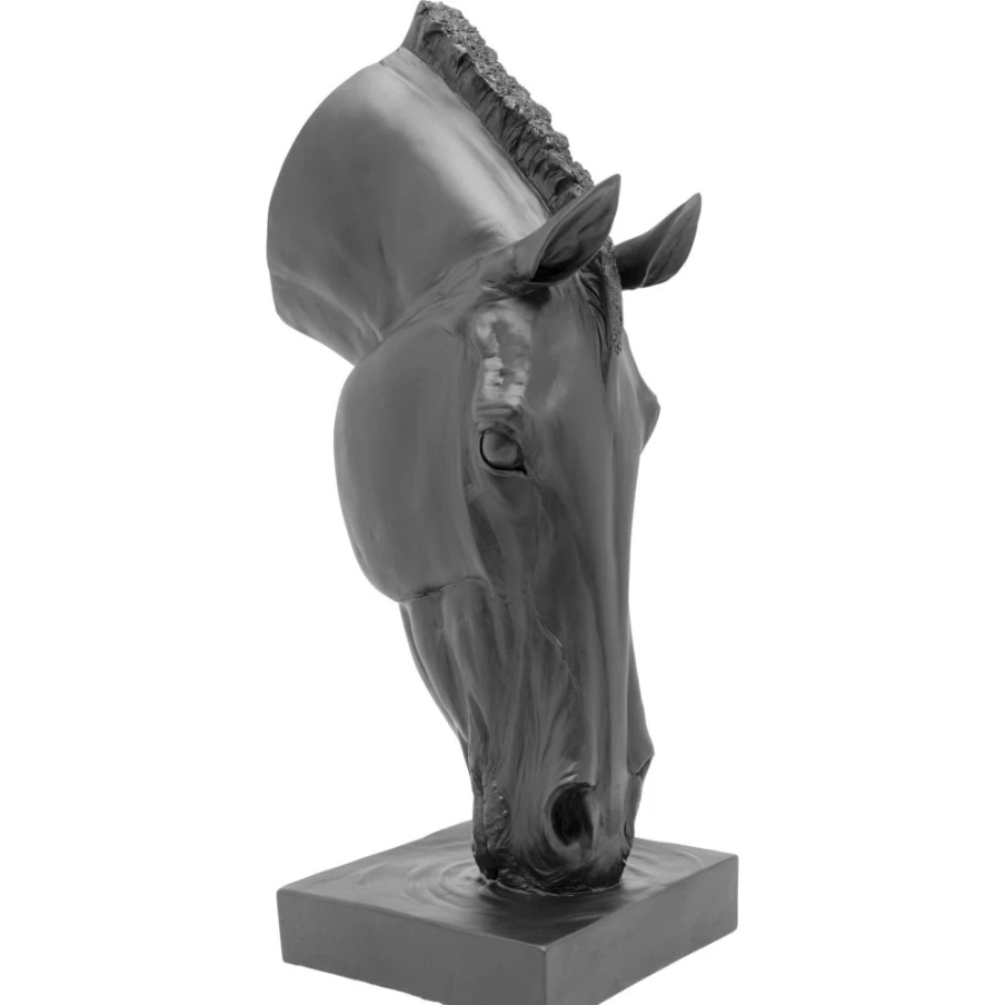 KARE Design Modern Black Horse Head Wall Decor Sculpture - 72cm Equestrian Art Piece