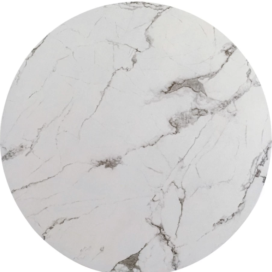 KARE Design Modern White Marble Table Top Schickeria 80cm Round Dining Surface