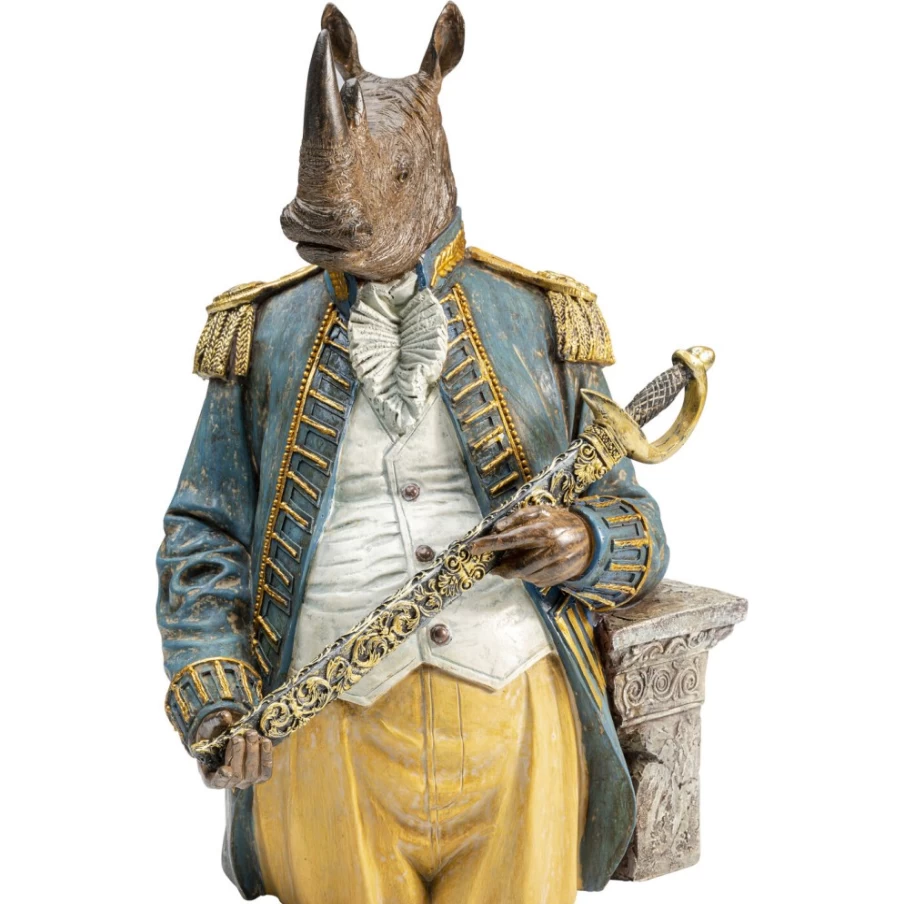 KARE Design Angry Sir Rhino Decorative Object 37cm Modern Animal Statue