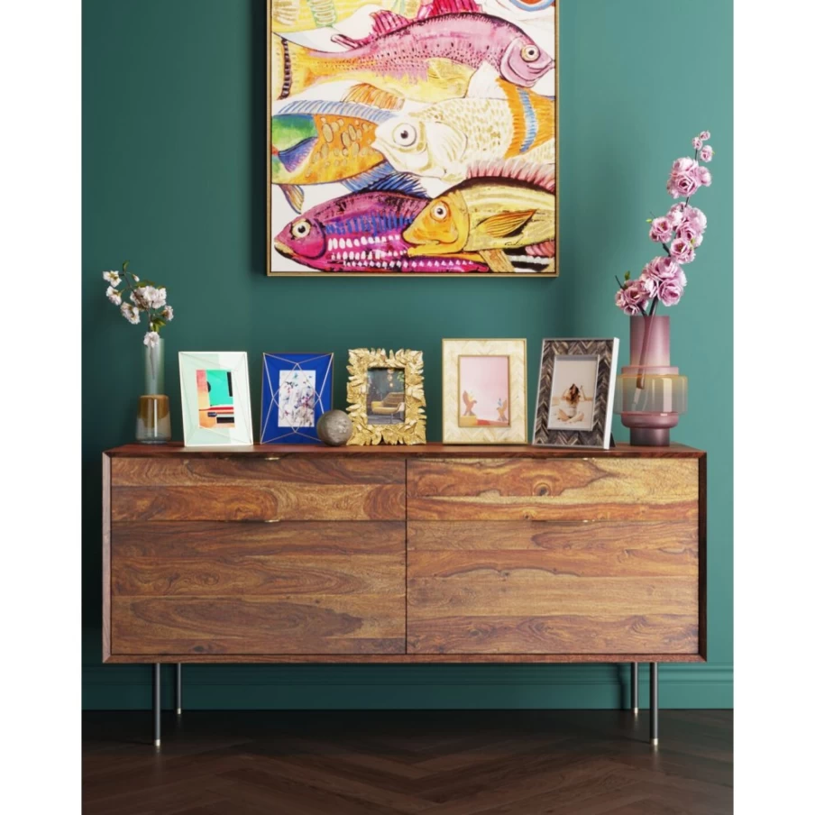 KARE Design Gold Leaf Picture Frame 10x15 cm - Elegant Decorative Photo Frame for Wall or Table Display
