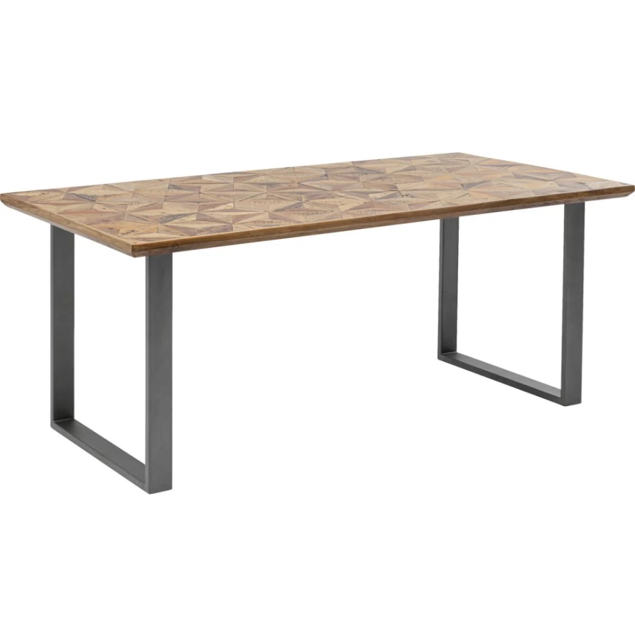 KARE Design Modern Steel Dining Table - 180X90 cm, Industrial Crude Steel Table Stars Collection