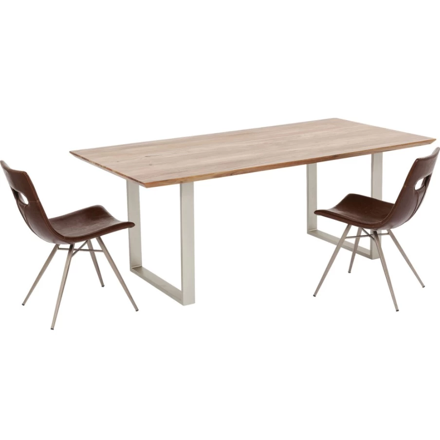 KARE Design Modern Silver Dining Table Symphony 200X100 - Stylish & Contemporary Kitchen Furniture