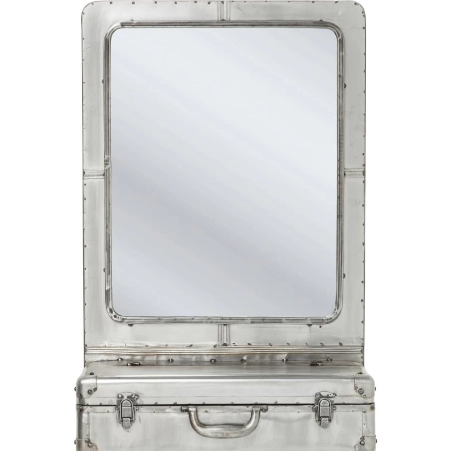 KARE Design Modern Mirror Finish Luxury Suitcase - Stylish Reflective Travel Luggage