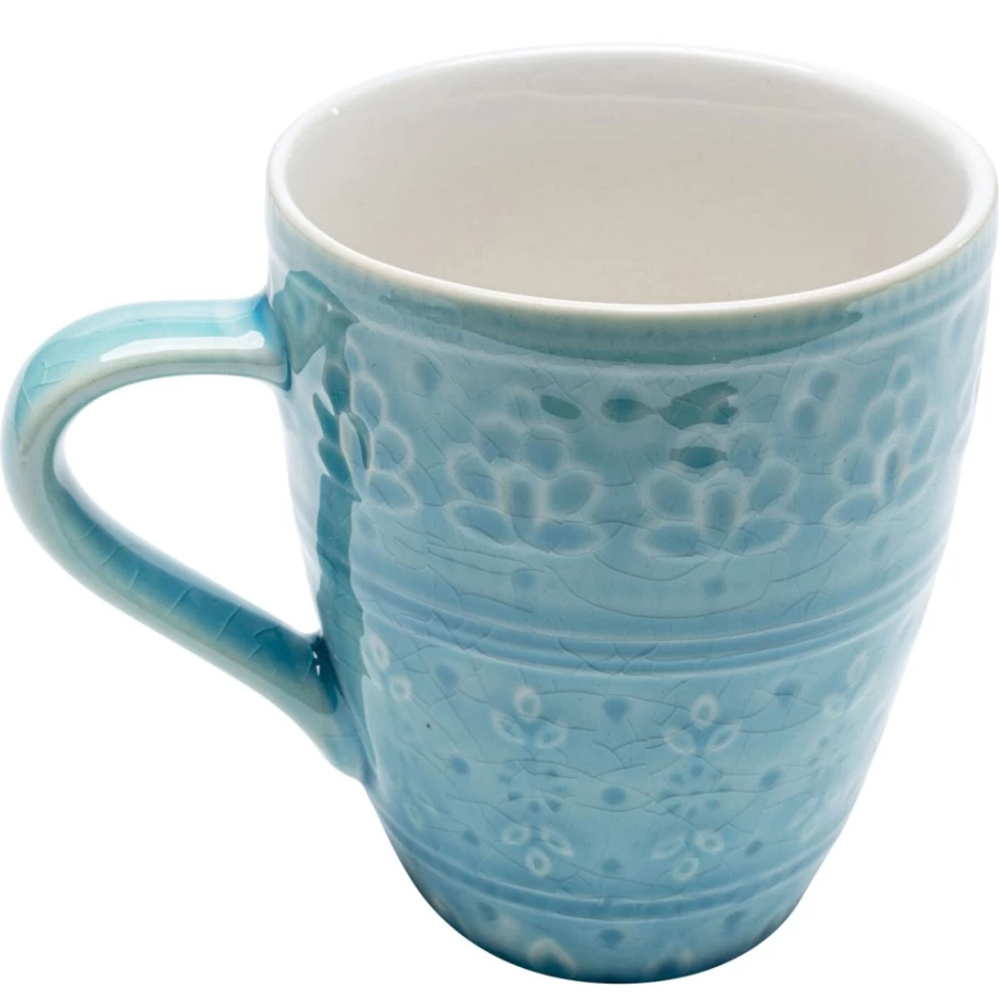 KARE Design Sicilia Blue Ceramic Cup 10cm – Handmade Decorative Coffee Mug