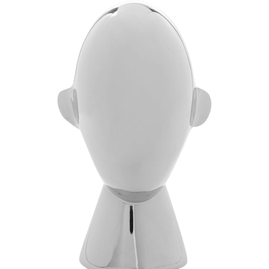 "KARE Design Abstract Face Silver Deco Object – 22Cm Modern Sculpture"