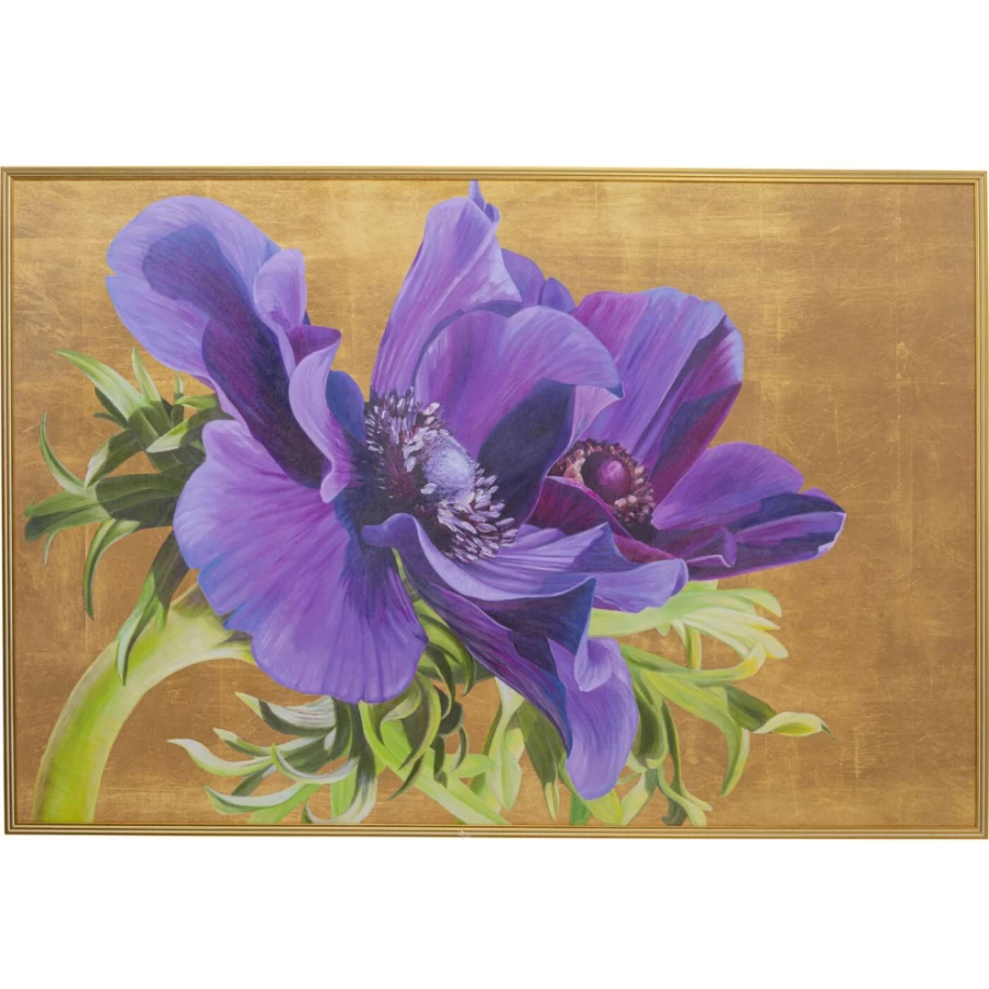 KARE Design Framed Violet Floral Wall Art Picture 150x100cm Modern Home Decor
