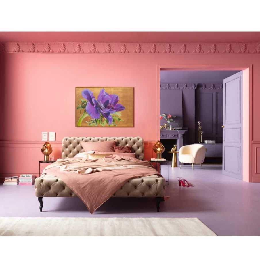 KARE Design Framed Violet Floral Wall Art Picture 150x100cm Modern Home Decor