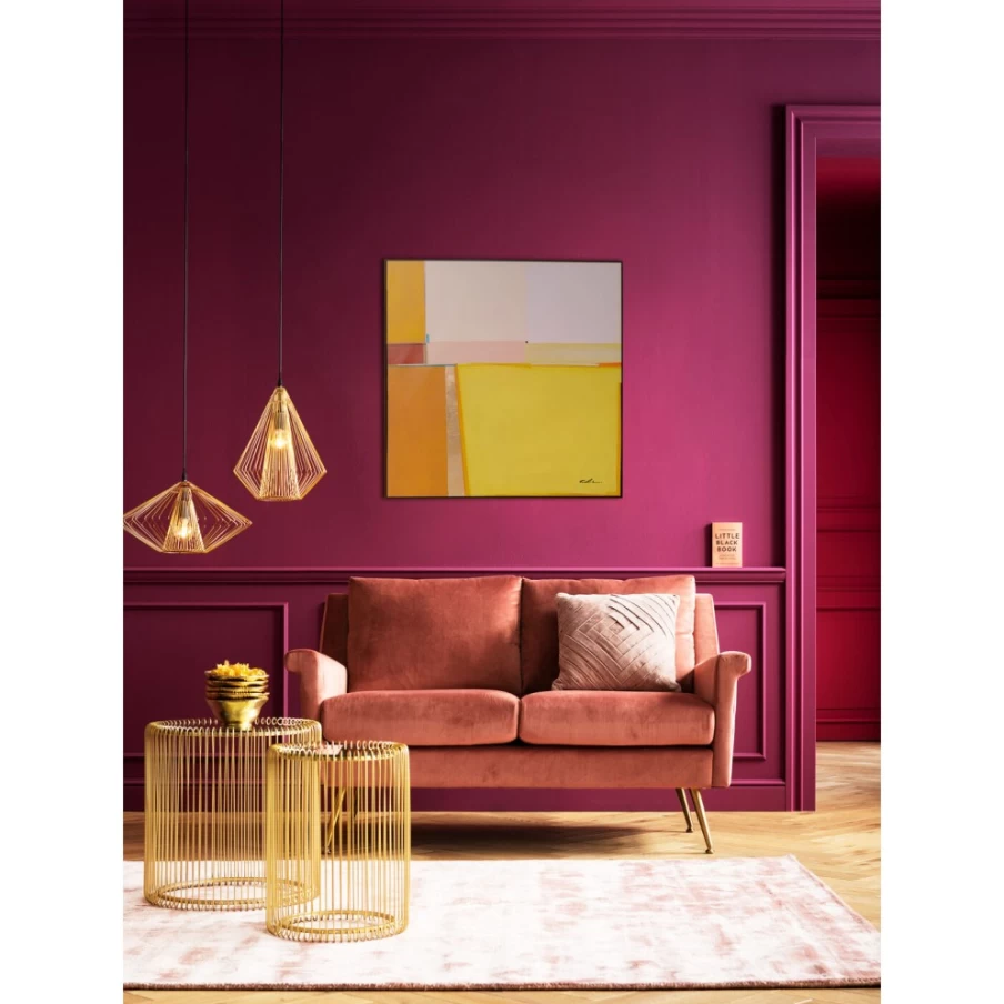 "KARE Design Modern Abstract Yellow Framed Picture 113x113cm Wall Art"