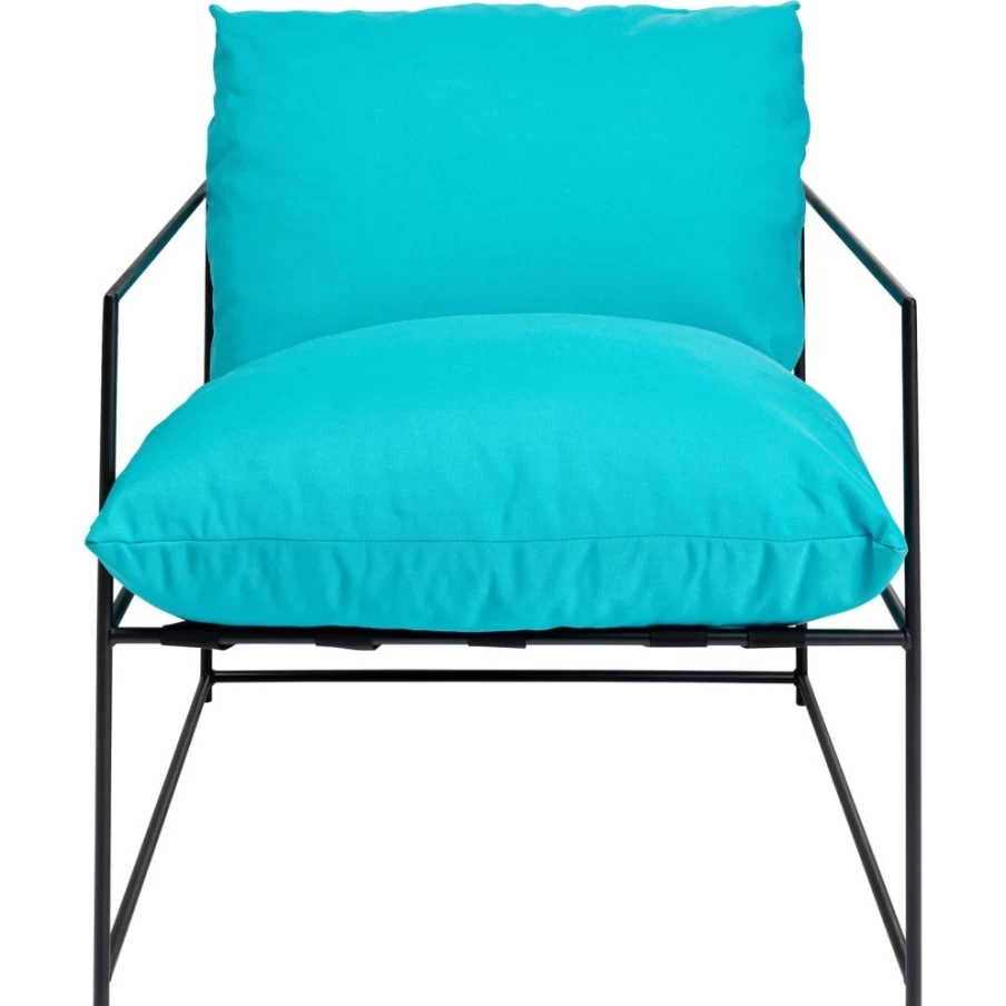 "KARE Design Cuby Blue Garden Armchair – Modern Outdoor Lounge Chair"