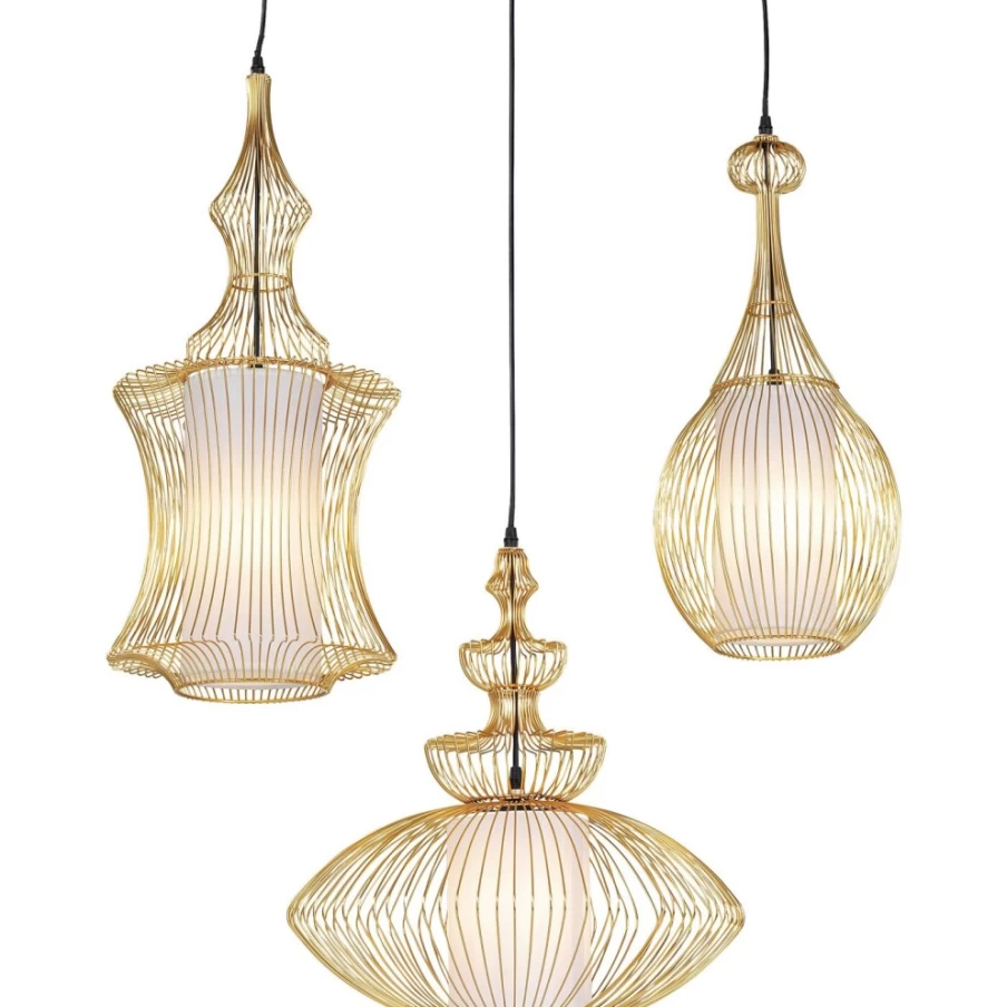 KARE Design Modern Swing Iron Pendant Lamp in Gold - Adjustable Hanging Light Fixture for Kitchen & Dining Room