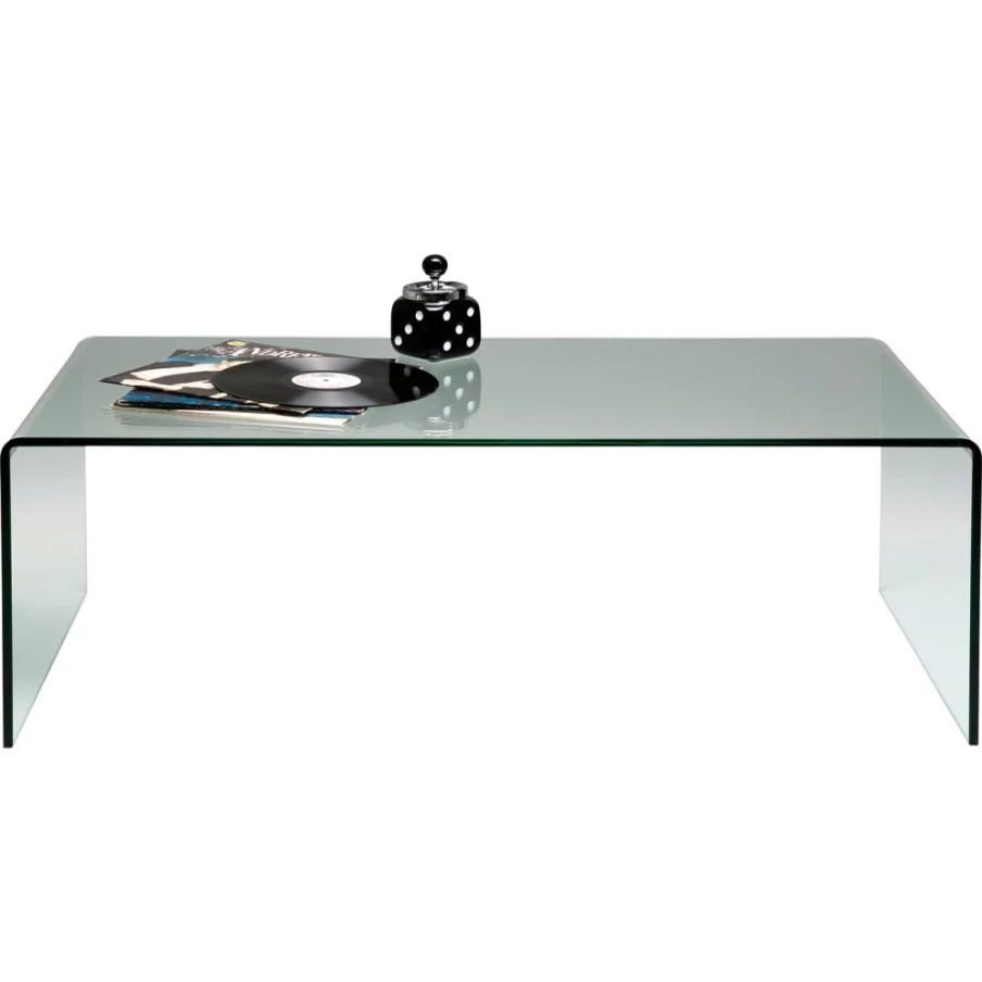 KARE Design Modern Clear Coffee Table - 120cm x 60cm Transparent Club Basic Style