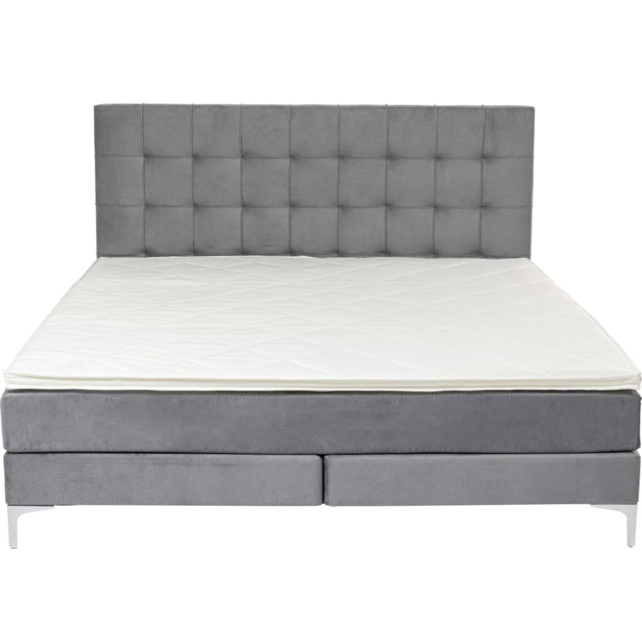 KARE Design Benito Grey Box Spring Bed 160x200 cm - Modern Luxury Bed Frame