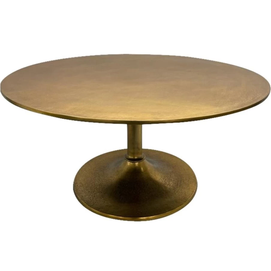 KARE Design Moroccan Style Brass Coffee Table - 91cm Round Handcrafted Luxury Ottoman