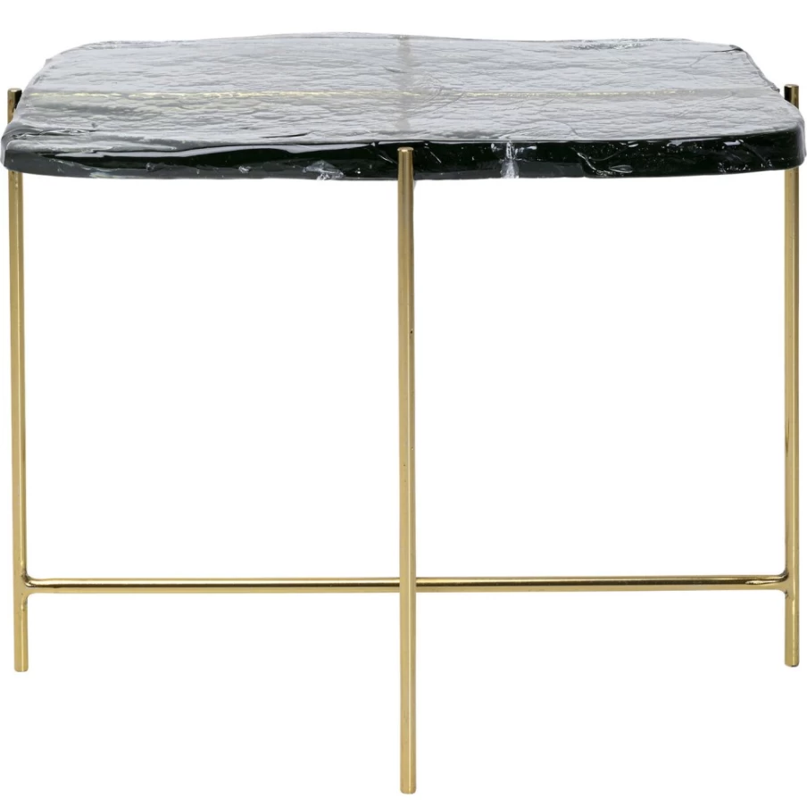 KARE Design Modern Ice Glass Coffee Table - 63x46cm Rectangular Transparent Center Table for Living Room