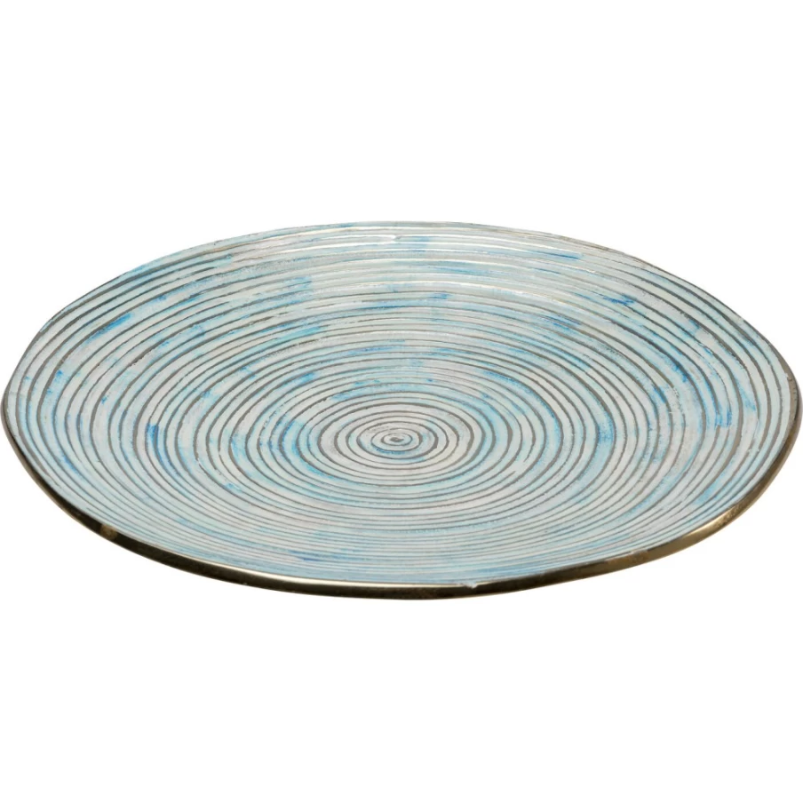 KARE Design Melia Light Blue Decorative Plate 37cm Modern Home Tableware