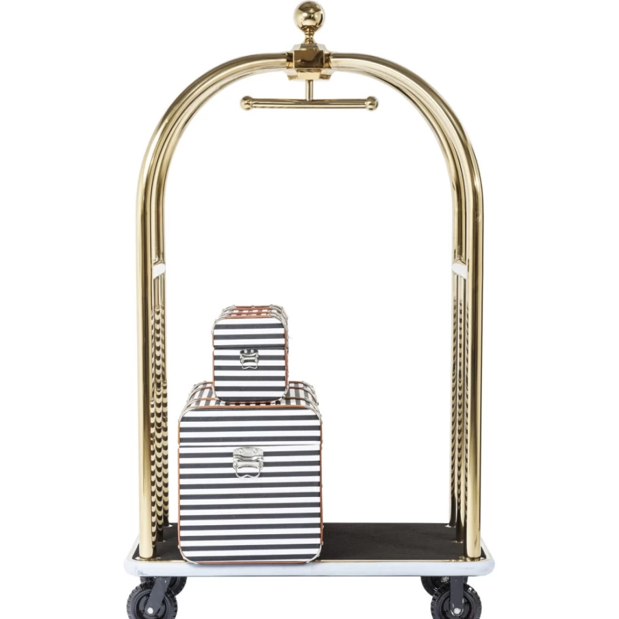 KARE Design Premium Vegas Gold VIP Luggage Trolley - Stylish Travel Baggage Cart